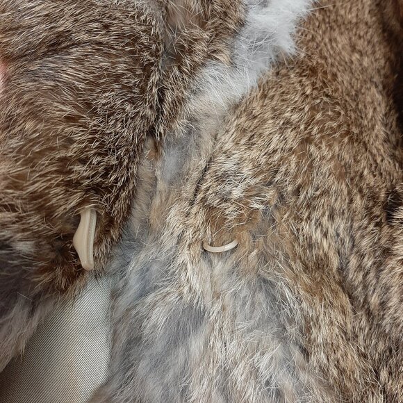 Vintage Opera Women's Brown Genuine Rabbit Fur Coat Size M - Picture 10 of 10